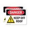 Signmission Keep Off Roof, 10 in W x Rectangle, Plastic OS-2PACK-DS-P-710-L-1398 - alternate 1